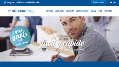 Diseño pagina web adsesoring
